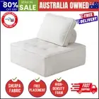 1PC Modular Sofa Lounge Chair Armless Adjustable Back Sherpa White