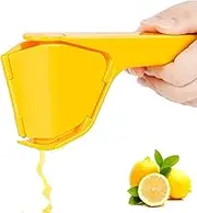 Lemon Squeezer Manual Citrus Juicer, Heavy Duty Hand Press for Fresh Juice, Lemons, Oranges, Limes Easy Clean Kitchen Tool, Folds Design For Saving Space Storage, Yellow