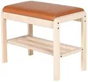 Solid Wood Shoe Bench with Storage Compartment Entryway Shoe Changing Bench and Shoe Cabinet Seat Indoor Shoe Rack Bench for Entryway or Shower Room Multifunctional Shoe Storage Bench for Ho