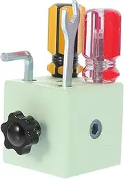 Totority 1 Set Busy Board Hands on Ability Training Birthday Busy Board Activity Cube for Travel Tools for Green Iron