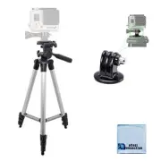50" Tripod + GoPro Tripod Mount for GoPro HERO 10 9 8 7 6, 5, 4, 3, 2, 1 Cameras