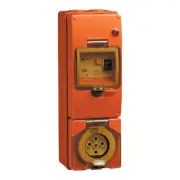 Clipsal 56 Series Round 5 Pin 20A RCD + Switched Socket Orange | 56C520RC-RO