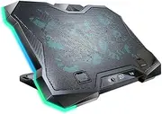 aptop Cooling Tray Mute Gaming Laptop Cooler Base with RGB Foldable Adjustable Heat Dissipation Stand Support 12-18'' Notebook Cooling Bracket Laptop Cooler