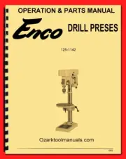 Enco 125-1142 Bench Drill Press Owners Operators Instruction & Parts Manual 1583