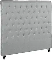 Foret Bed Head Queen Size Upholstered Headboard BedHead Frame Fabric Grey