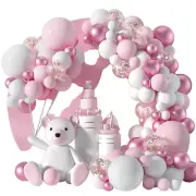 NNEOBA Mesmerizing Macaron Pink Balloon Garland Arch Kit - Style 1 (125 Pieces)