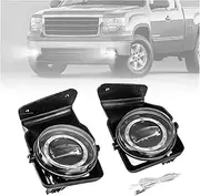 2Pcs/set LED Fog Light With Daytime Running Light Compatible With GMC Sierra 1500 2500 3500 2003-2006