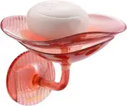 Soap Holder, Wall Mount Bar Soap Dishes Holder with Drain for Shower Bathroom Kitchen Soap Saver Holder Adhesive No Drilling, Keep Soap Dry, Easy to C