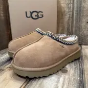 UGG TASMAN SLIPPER WOMENS US 7 CHESTNUT SUEDE/ WOOL SLIP-ON SHOE