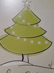 Christmas Greeting Card Christmas Tree with Star Season's Greeting