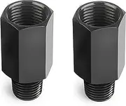 CNRAQR 3/8NPT Female to 1/4NPT Male Straight Fitting Adapter for Fuel Systems,Air Line Aluminum Black 2Pcs