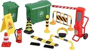 Totority 1set Traffic Road Signs and Road Block Model Playset for Boys and Girls Interactive Traffic Knowledge Learning Toys for Sandbox Play and Classroom Teaching