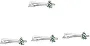 [OATIPHO] Christmas Tree Tie Clip Christmas Ties for Men Christmass Tree Christmas Trees Silver Tie Clips for Men Shirt Ties Clips Christmas Tie Accessories Business Tie Clip Alloy Green