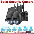 Solar Security IP Camera Battery Powered Outdoor WiFi Wireless CCTV PTZ Camera