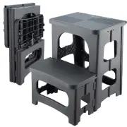 Folding 2-Step Stool for Adults Kids Non-Slip Collapsible Portable Step Stool...