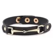 Awst Intl Vegan Leather Bracelet W/Snaffle Bit 6 3