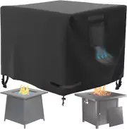 Square Gas Fire Pit Cover 28 X 28 X 25 Inch, Waterproof & 600D Heavy Duty Fire T