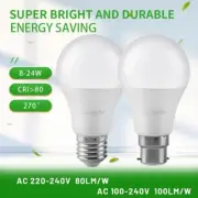 2pcs 24w 20w 18w 15w Bulb Hight Lumen E27 B22 Base LED Lamps Ac220v 230v 110v Li