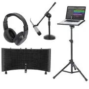 Samson C01 Studio Condenser Recording Microphone Mic+Stands+Headphones+Shield