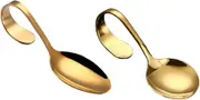 OKUMEYR Cutlery 4pcs Set of Stainless Steel Serving Spoons for Home Restaurant
