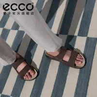 在飛比找Yahoo!奇摩拍賣優惠-ECCO愛步涼鞋男夏季新款拖鞋魔術貼沙灘鞋 科摩500904