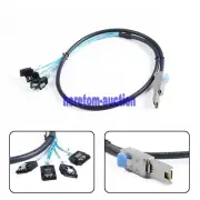 Mini SAS SFF-8088 to 4 SATA fan out cable, for LSI 9200-8E 9201-16e 6Gb/s 100cm