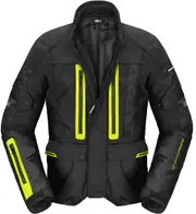 Spidi Traveler 3 Evo H2Out waterproof Motorcycle Textile Jacket, black-yellow, Size M for Men Black Yellow
