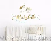 Unicorn Wall Decal, Custom Name Decal, Vinyl Wall Decal, Unicorn Decal, Kids