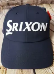 NWTS Srixon SRX Unstructured Tour Navy Hat Cap White Embroidered Lettering Golf