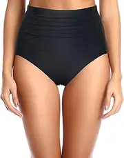 [Tempt Me] Women Retro High Waisted Bikini Bottoms Tummy Control Swimsuit Bottoms