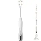 Electric Whisk 14000rpm Mini Drink Mixer 1500mAh USB Rechargeable (White 5pcs) H