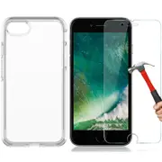 Apple iPhone 7 PLUS clear case cover and tempered glass front screen protector