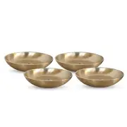 Pack of 4 - Brass Rice Plate with Matt Finish Design Decorative Dinnerware