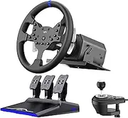 PXN V99 PC Steering Wheel with 3Nm Force Feedback 270 900 Degree Rotation Hall Magnetic Pedals and 6 Plus 1 Gear Shifter for Realistic Racing Fits PS4 PS3 Xbox One Series X S and Windows