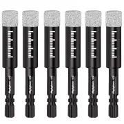 Mgtgbao 6pc 1/2” Dry Diamond Drill Bits Set，6PCS 12mm Hex Shank Cor
