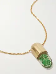 [Robinson Pelham] Robinson Pelham - Mini Elixir Of Health 14-karat Gold Tsavorite Necklace - One size One size Gold