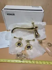 Kohler T16119-4A-PB Revival Deck-Mount Tub Faucet Trim, Vibrant Brushed Bronze
