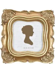 Vintage Picture Frame 4x4 Inch Luxury Antique Square Photo Frames with Glass ...