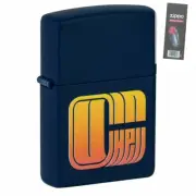 Zippo 49537 Alexander Pref C U In Hell Navy Matte Pocket Lighter + FLINT PACK