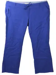 NWT Icy Fashion Blue Plus Size 3XL Linen Blend Pants Drawstring 5 Pocket Design