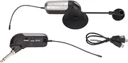 POENVFPO Instrument's Microphone Transmitter Receiver with 360 ° Collar Hose for Guitar Violin, ABS Material, Adapted to Various Musical Instruments