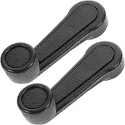 Generic 2pcs Window Lift Handle Truck Accessories Window Winder Handle Mack Truck Parts Geo Tracker Parts Geo Tracker Accessories Sliding Door Curtain Rod Black Abs