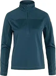 [Fjällräven] Abisko Lite Fleece 1/2 Zip Jacket for Women - Straight Hemline and Long Sleeves with Pullover Style and Half-Length Zipper