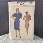 VINTAGE! 8974 Vogue Sz 12-14-16 Sewing Pattern Misses 1980s Clothing