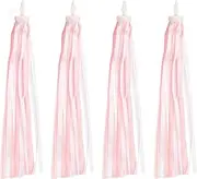 uxcell Bike Streamers, 2 Pair Colorful Scooter Handlebar Tassels Grips Ribbon Accessories Decorations for Bicycle Tricycle Handles, Pink White
