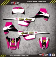 Custom sticker kit Yamaha PW 50 pee wee- All years mx decals BOLD PINK STYLE