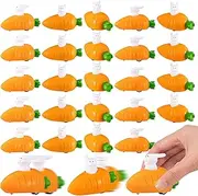 50 Pcs Easter Radish Rabbit Pull Back Toy Car Easter Egg Carrot Pull Back Car Cute Plastic Bunny Party Favors Mini Easter Egg Fillers Cars for Birthday Gifts Basket Stuffers Prizes