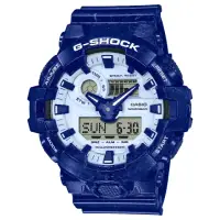 在飛比找momo購物網優惠-【CASIO 卡西歐】G-SHOCK 雙顯 青瓷藍 53.4