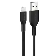 USB-A Cable with Lightning Connector, 6.6ft/2m, Black