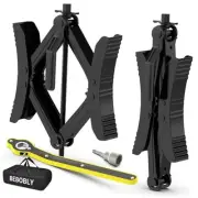Camper RV Wheel Chock Stabilizer, Heavy Duty X-Shaped Camper Wheel Chock with